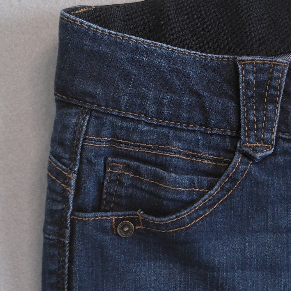 DEMOCRACY Women's "Ab" Solution Capris Jeans, Size-4, Med-Dark Blue Wash - Picture 2 of 8